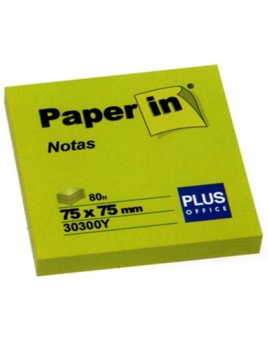 NOTAS ADHESIVAS PAPER-IN 76x76 FLUO AMA.