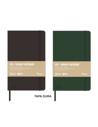 NOTEBOOK A5 T.DURA DARK 96H.LISO(2 COL.)