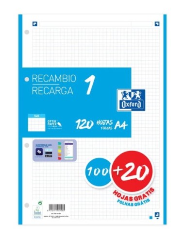 OXFORD-RECB.100+20H.90GR.5x5 AZUL