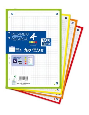 OXFORD-RECB.100H.A5 90GR.4 COL.5x5
