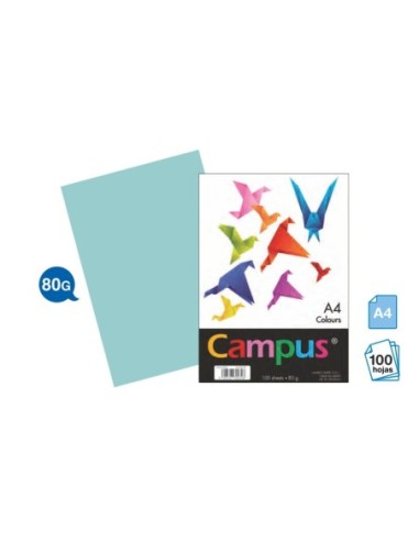 PAPEL CAMPUS A4 80GR.P/100 AZUL PASTEL