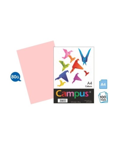 PAPEL CAMPUS A4 80GR.P/100 ROSA