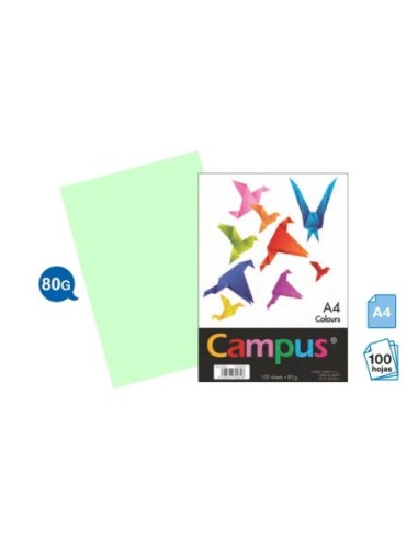 PAPEL CAMPUS A4 80GR.P/100 VERDE MANZANA