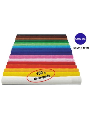 PAPEL CRESP.MAKRO SUPER AZUL OSC. 50x250