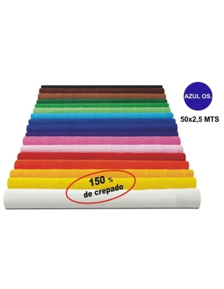 PAPEL CRESP.MAKRO SUPER AZUL OSC. 50x250