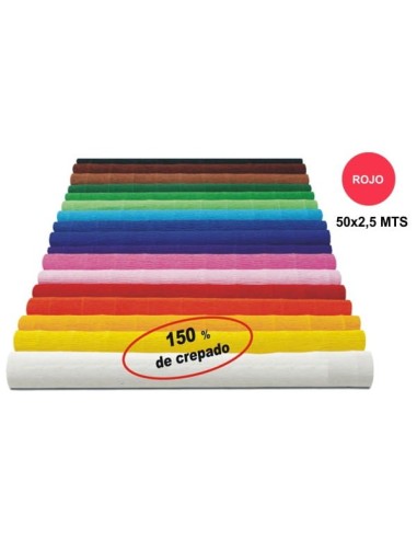 PAPEL CRESP.MAKRO SUPER ROJO 50x250