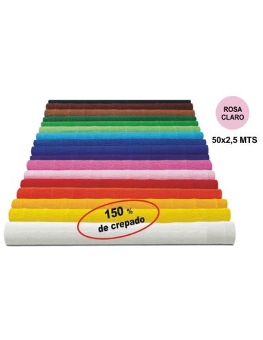 PAPEL CRESP.MAKRO SUPER ROSA CLAR.50x250