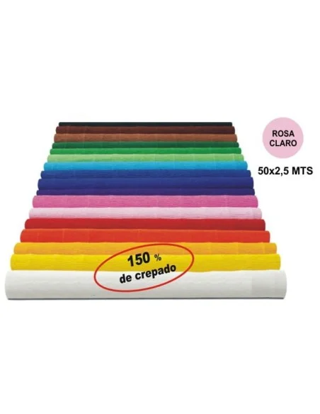 PAPEL CRESP.MAKRO SUPER ROSA CLAR.50x250