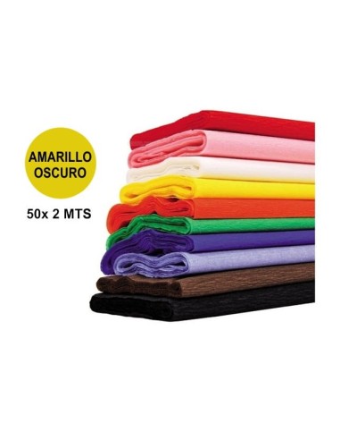 PAPEL CRESPON MAKRO AMARILLO OSC. 50x200