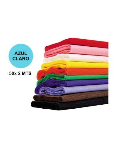 PAPEL CRESPON MAKRO AZUL CLARO 50x200