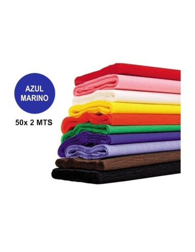 PAPEL CRESPON MAKRO AZUL MARINO 50x200