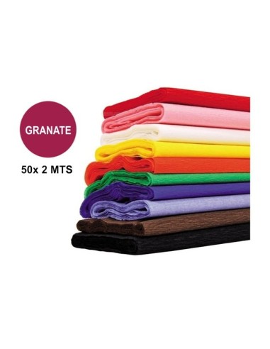 PAPEL CRESPON MAKRO GRANATE 50x200