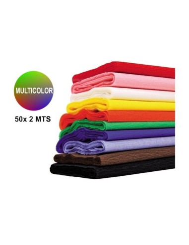 PAPEL CRESPON MAKRO MULTICOLOR 50x200