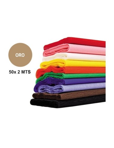 PAPEL CRESPON MAKRO ORO 50x200