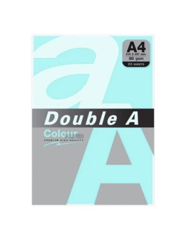 PAPEL DOUBLE A 80GR.25H.AZUL OCEAN