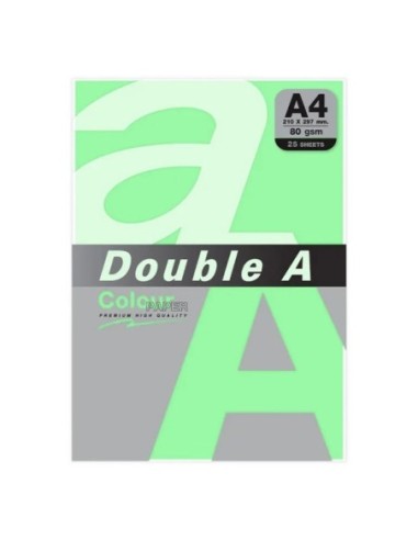 PAPEL DOUBLE A 80GR.25H.ESMERALDA 003209