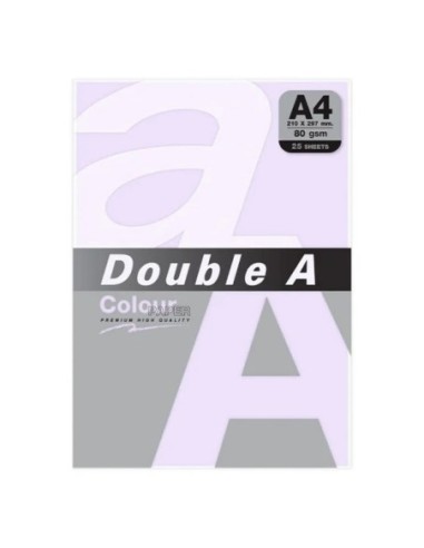 PAPEL DOUBLE A 80GR.25H.LAVANDA 003205