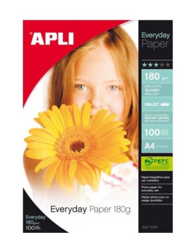 PAPEL INKJET APLI EVERY 180GR.100H.11475