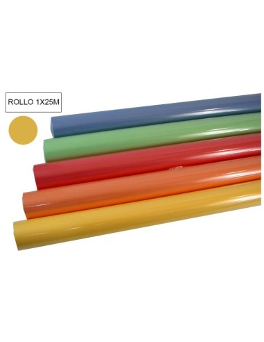 PAPEL KRAFT COLOR -ROLLO 25M- AMARILLO