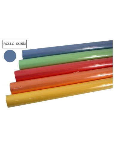 PAPEL KRAFT COLOR -ROLLO 25M- AZUL