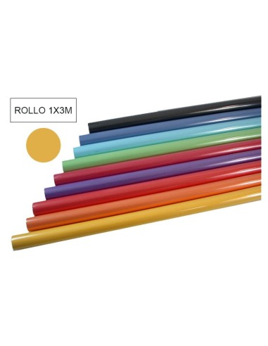 PAPEL KRAFT COLOR -ROLLO 3M- AMARILLO