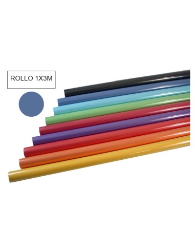 PAPEL KRAFT COLOR -ROLLO 3M- AZUL