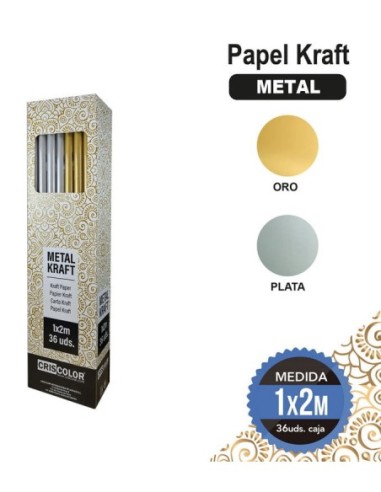 PAPEL KRAFT MET.ORO/PLATA 1x2MTS.-EX.36-