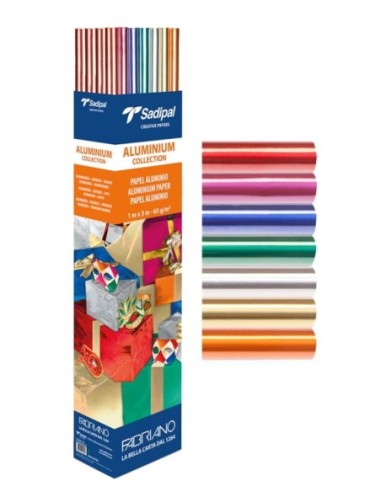 PAPEL METALIZ.1x3MTS.COLOR -EXP.25 RLL.-