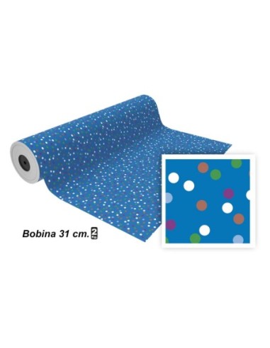 PAPEL REGALO ECON.BOBINA 31CM.(2KG.)1250