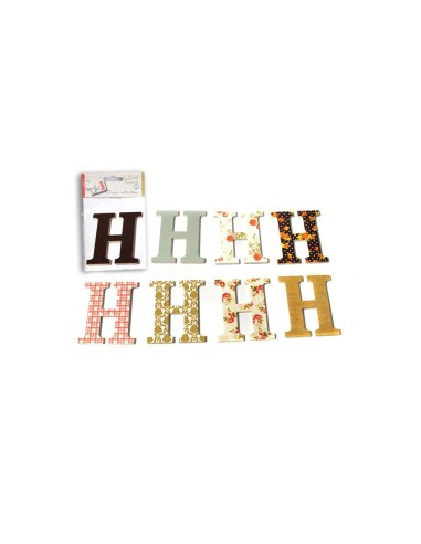 CRAFTS-PACK 4 LETRAS MAD.DECOR"H"
