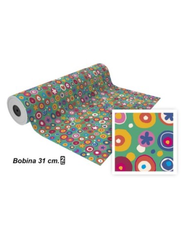 PAPEL REGALO ECON.BOBINA 31CM.(2KG.)1253