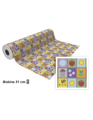 PAPEL REGALO ECON.BOBINA 31CM.(2KG.)1278