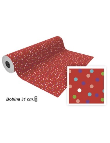 PAPEL REGALO ECON.BOBINA 31CM.(2KG.)1296