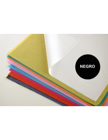 PAPEL SEDA COLORES MANOS 25H. NEGRO