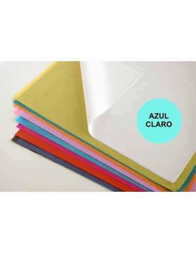 PAPEL SEDA COLORES MANOS 25H. AZUL CL.