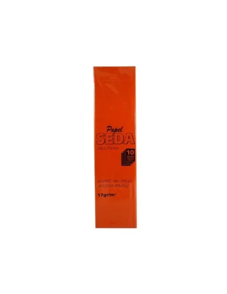 PAPEL SEDA MAKRO NARANJA -BOLSA 10H.-