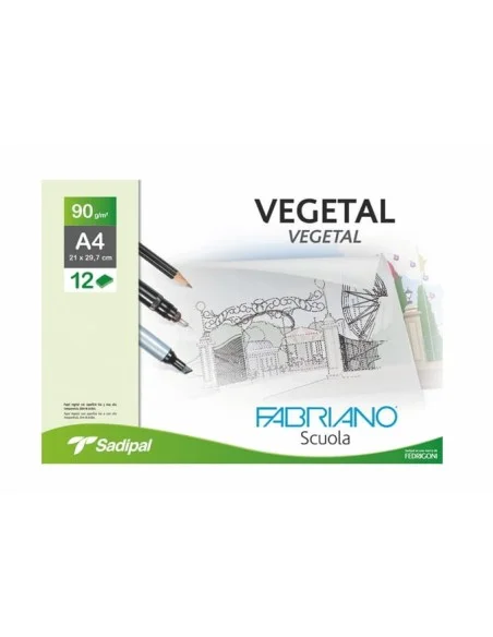 PAPEL VEGETAL A4 90GR. -PACK 12 HOJAS-