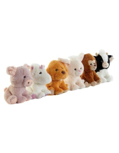 PELUCHE POL.ANIMALES DOMEST.20CM.6 MOD.