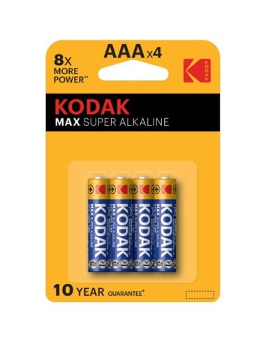 PILAS ALCALIN.KODAK MAX AAA(LR03)-PACK4-