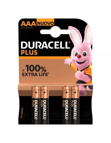 PILAS DURACELL PLUS LR03 (AAA)PACK 4 UN.