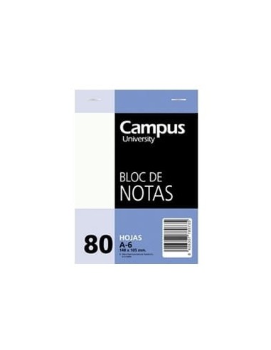 BLOCS NOTAS C/TAPA LISO A/6 80H. 001115