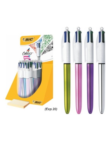 BOLIGRAFO BIC 4 COLORES SHINE