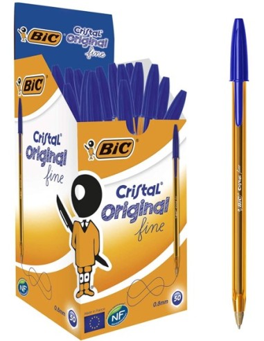 BOLIGRAFO BIC CRISTAL FINE AZUL