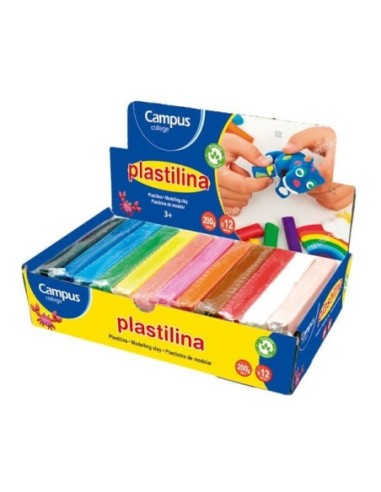 PLASTILINA CAMPUS 200GR.STDA.(12) -C/12-