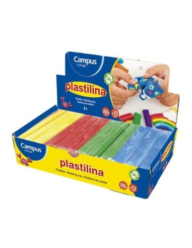 PLASTILINA CAMPUS 200GR.STDA.(3X4)-C/12-