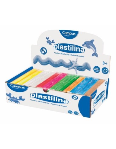 PLASTILINA CAMPUS 400GR.STDA.-CAJA 12-