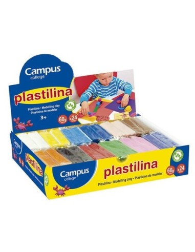 PLASTILINA CAMPUS 60GR.SURTIDA -C/24-