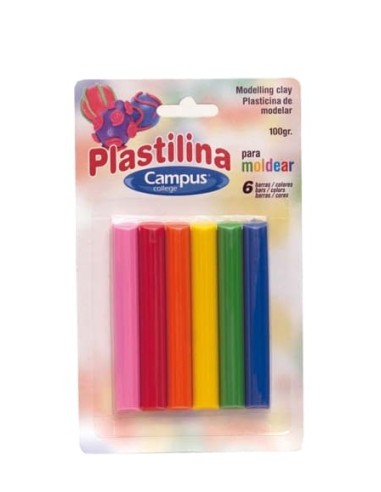 PLASTILINA CAMPUS-SET 6 BARRITAS 100GR.