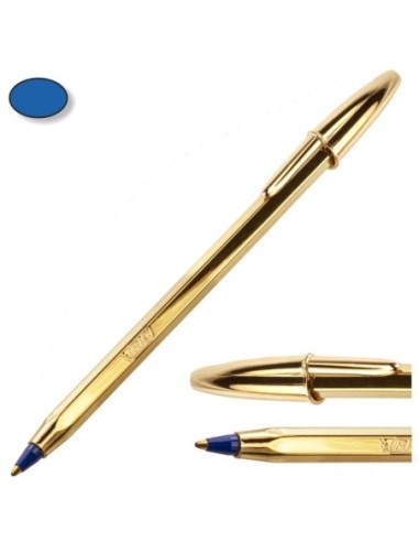 BOLIGRAFO BIC CRISTAL ORO (TINTA AZUL)