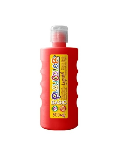 PLAYCOLOR-TEMPERA LIQ.500CC.ROJO